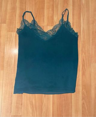 Lote 2 camisas encaje verde y blanco