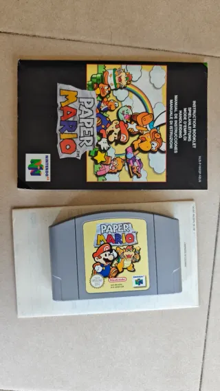 Paper Mario N64 Caja y Manual