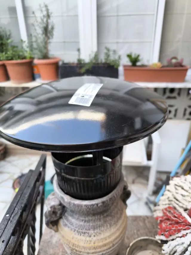 Sombrerete para tubo de estufa de leña 150mm