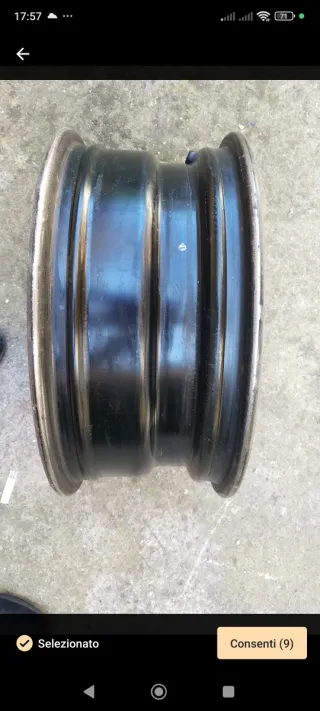 Cerchi in ferro per auto Megane a 5 buchi 3cerchi