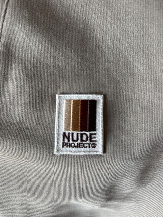 Sudadera Nude Project Beige Media Cremallera