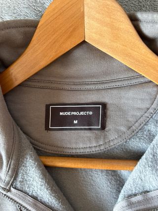 Sudadera Nude Project Beige Media Cremallera