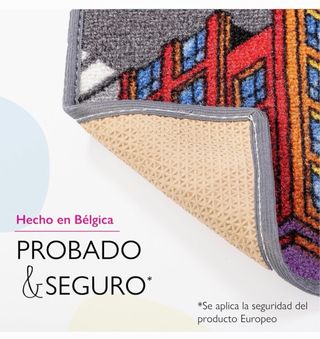 Alfombra infantil ciudad antideslizante 140x200cm