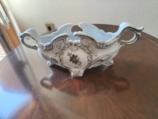 Salsera Recomar Luis XV Cerámica Plata