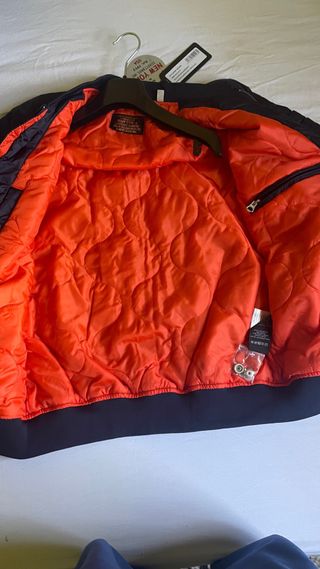 Chaqueta Schott NYC Army Type-U Azul Naranja