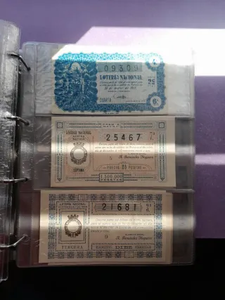 Lotería Nacional Billetes Antiguos 4 eu. Unidad