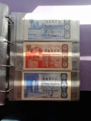 Lotería Nacional Billetes Antiguos 4 eu. Unidad