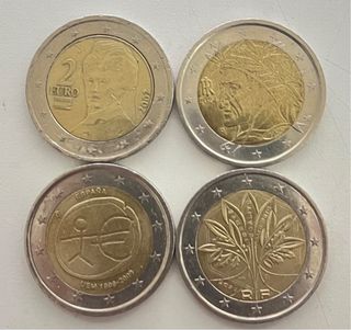 4 Monete Commemorative da 2 Euro
