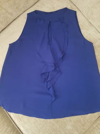 Blusa Zara Azul Klein Talla M
