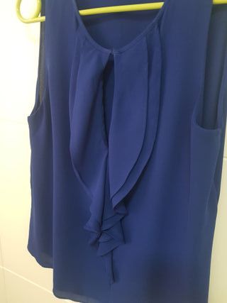 Blusa Zara Azul Klein Talla M
