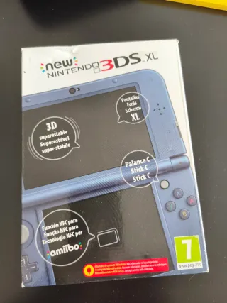 Nuovo Nintendo 3DS XL Blu metallico con scatola