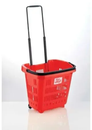 11 cestas de compra con ruedas.