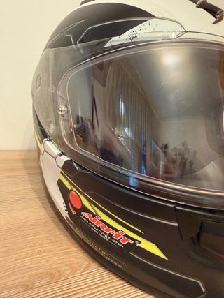 Casco Scorpion Negro Blanco Verde Moto