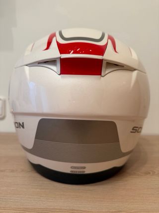 Casco Moto Scorpion Exo 500 Blanco/Gris/Rojo