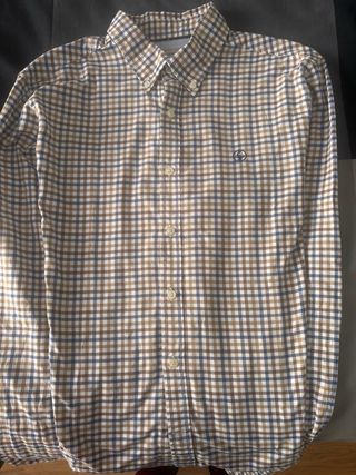 Camisa El Ganso cuadros azul y marrón