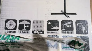 Sombrilla lateral cantilever blanca