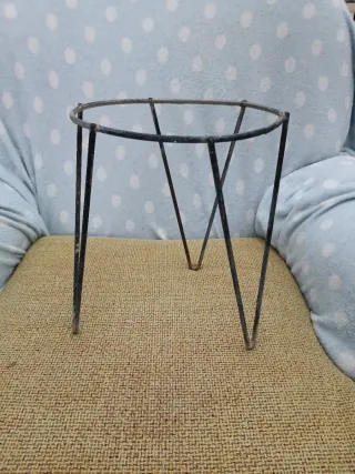 Soporte Maceta Metal Negro/Beige 23x29cm