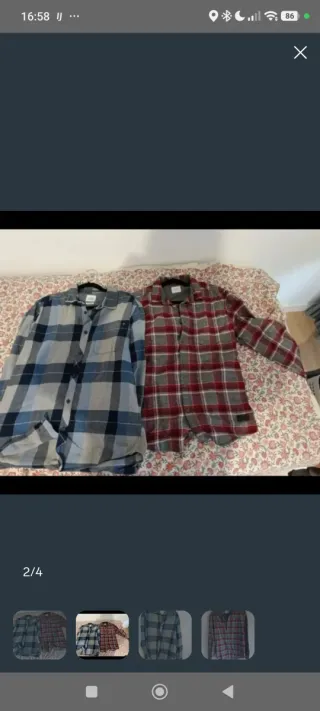 Lote 2 Camisas Hombre Cuadros