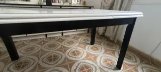 Mesa extensible lacada blanco