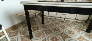 Mesa extensible lacada blanco