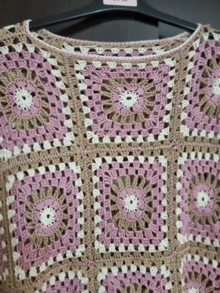 Chaleco crochet hecho a mano