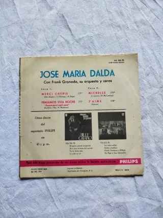 Vinilo José María Dalda 45' 1966