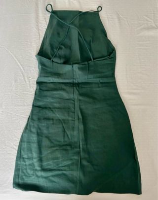 Vestido Zara verde drapeado tirantes