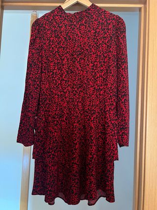 Vestido Zara Animal Print Rojo