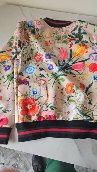 Chaqueta Estampada Floral y Tigre