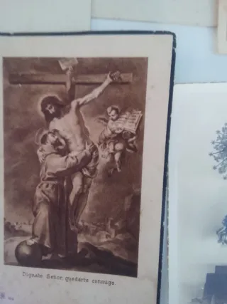 Estampitas antiguas de santos y vírgenes