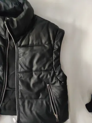 Chaleco acolchado mujer negro