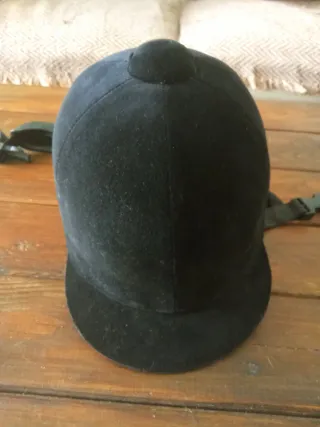 Casco Hípica Zaldi Salamanca Terciopelo Negro