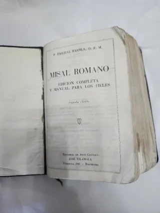 Misal Romano 2ª edición. Año 1949