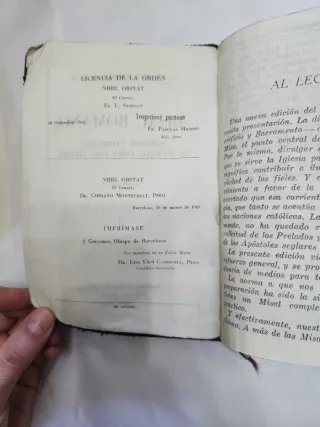 Misal Romano 2ª edición. Año 1949