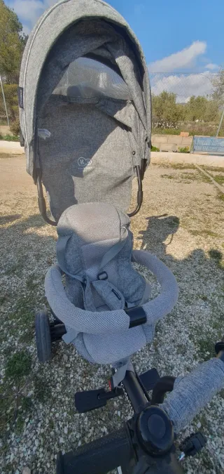 Triciclo-carro KikkaBoo gris