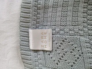 Colcha Zara Home Crochet Azul