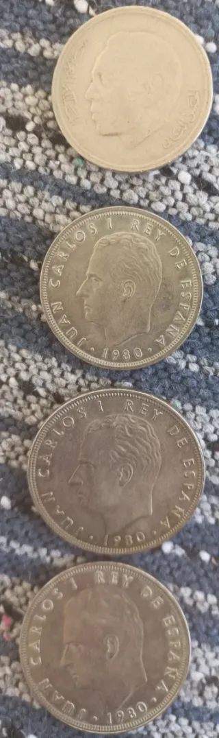 Lotto di 3 monete antiche di Juan Carlos I, Re di Spagna