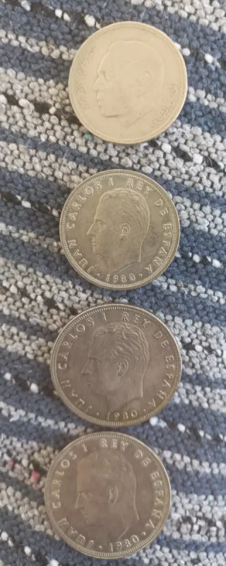 Lotto di 3 monete antiche di Juan Carlos I, Re di Spagna