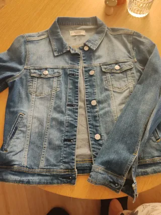 Chaqueta tejana Mango azul