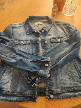 Chaqueta tejana Mango azul