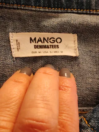 Chaqueta tejana Mango azul