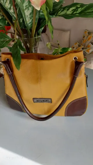 Bolso Piel Georges Rech Amarillo y Marrón