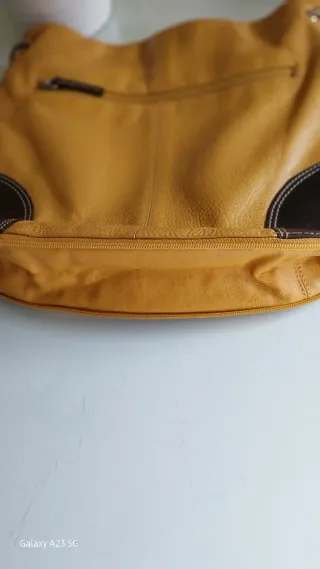 Bolso Piel Georges Rech Amarillo y Marrón