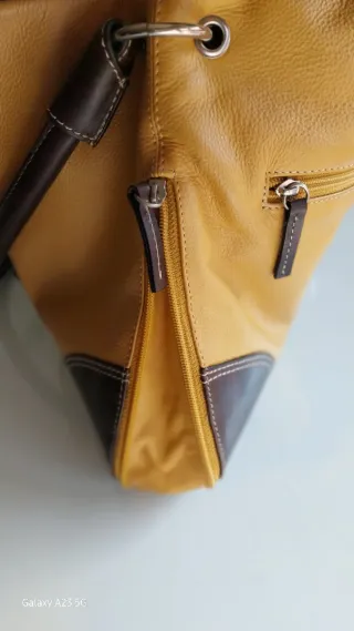 Bolso Piel Georges Rech Amarillo y Marrón