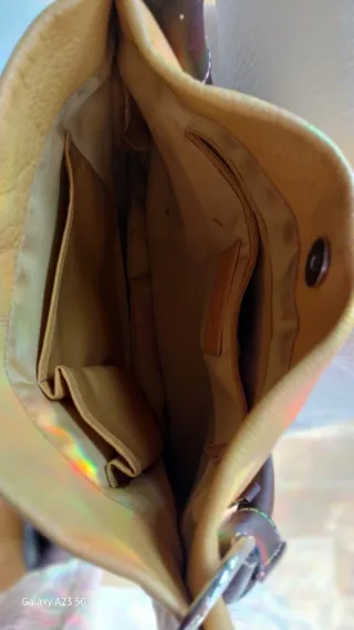 Bolso Piel Georges Rech Amarillo y Marrón