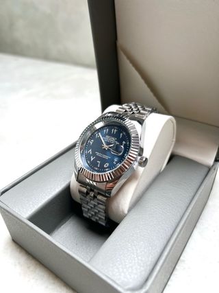 Seiko Mod Orologio Blu Argento