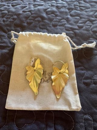 Pendientes Hoja Dorados Nuevos