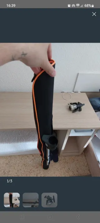 Funda caña pesca + pica + carrete