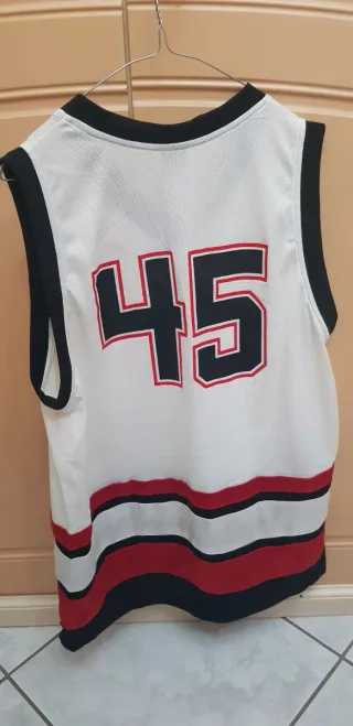 Maglia basket Nike Air bianca e rossa
