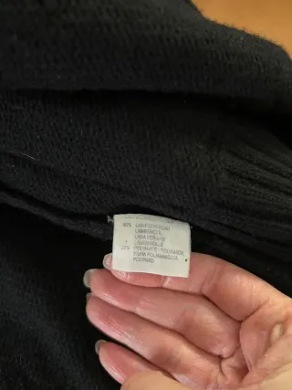 Giacca lana vergine per uomo nera con bordi rossi